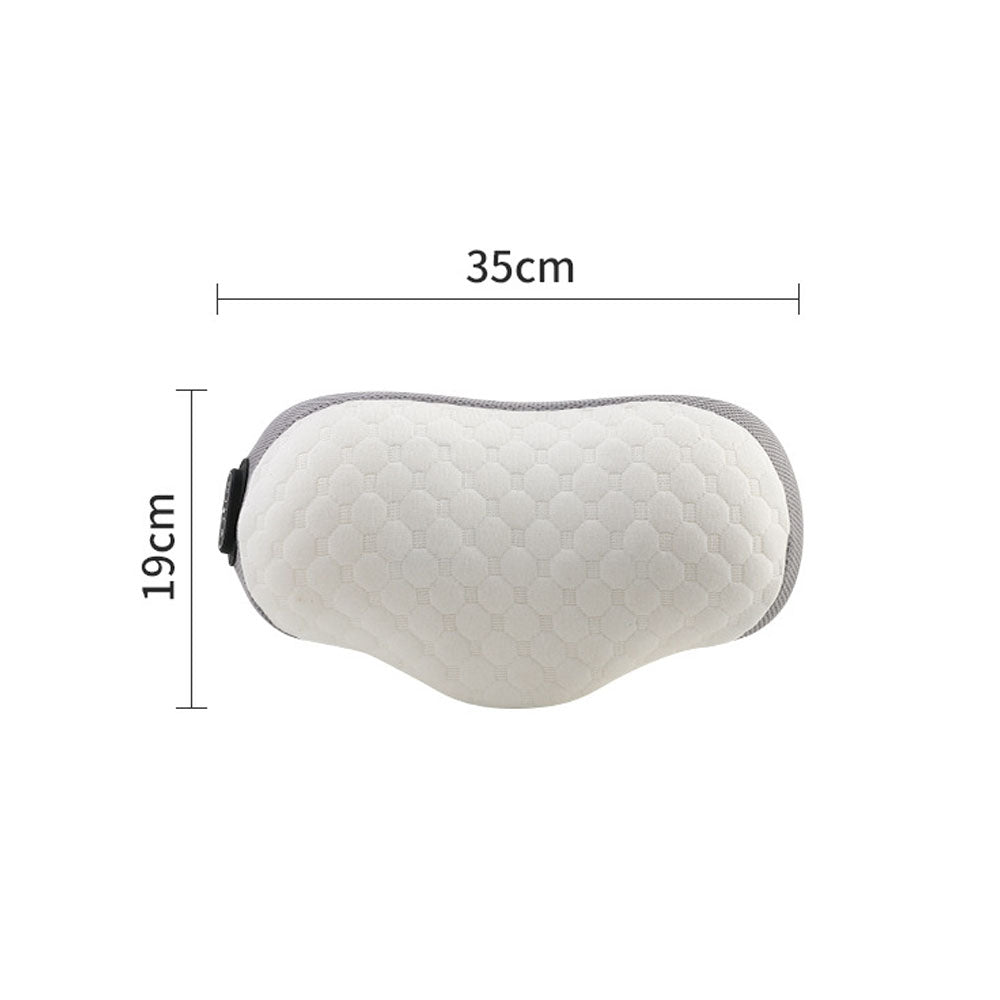Electric Neck Massager Ergonomic Cervical Neck Traction Pillow with Heat Vibration