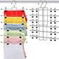 2X Space Saving Hanging Pants Organizer with 12 Clips and 360 Degrees Swivel Hook