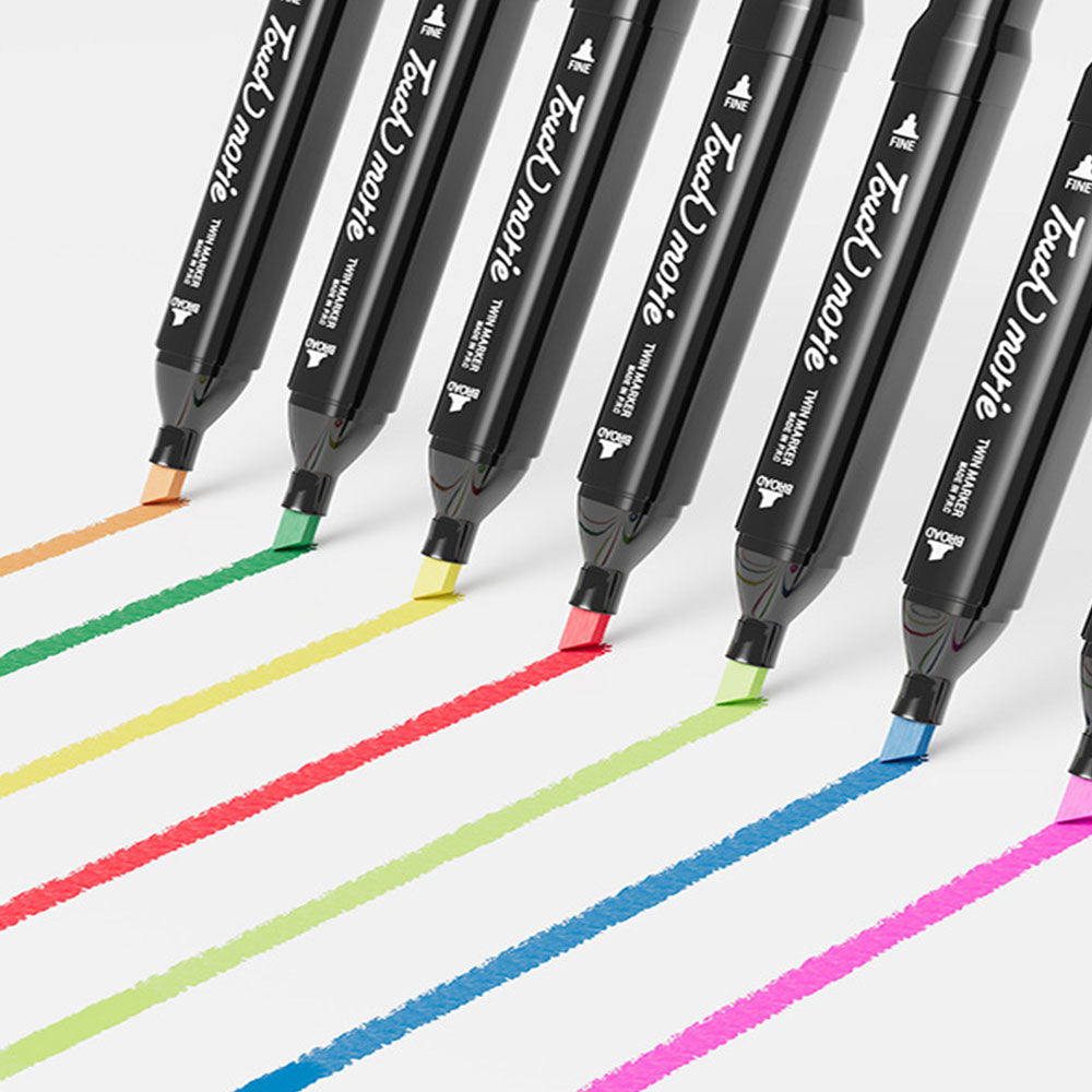 30/60/80-Colours Art Markers Pens Dual Tips Markers Set with Base