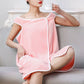 135x80CM Coral Fleece Bath Towel Wearable Wrap Absorb Bathrobe With Pocket