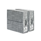 2Pcs Foldable Bed Sheet Organizer with Convenient Handle for Storage-Gray Stripes
