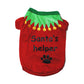 2Pcs Dog Cat Christmas T-Shirt Clothes Vest Puppy Pet Apparel Costume Coat Jacket-Green Belt and Gaiter