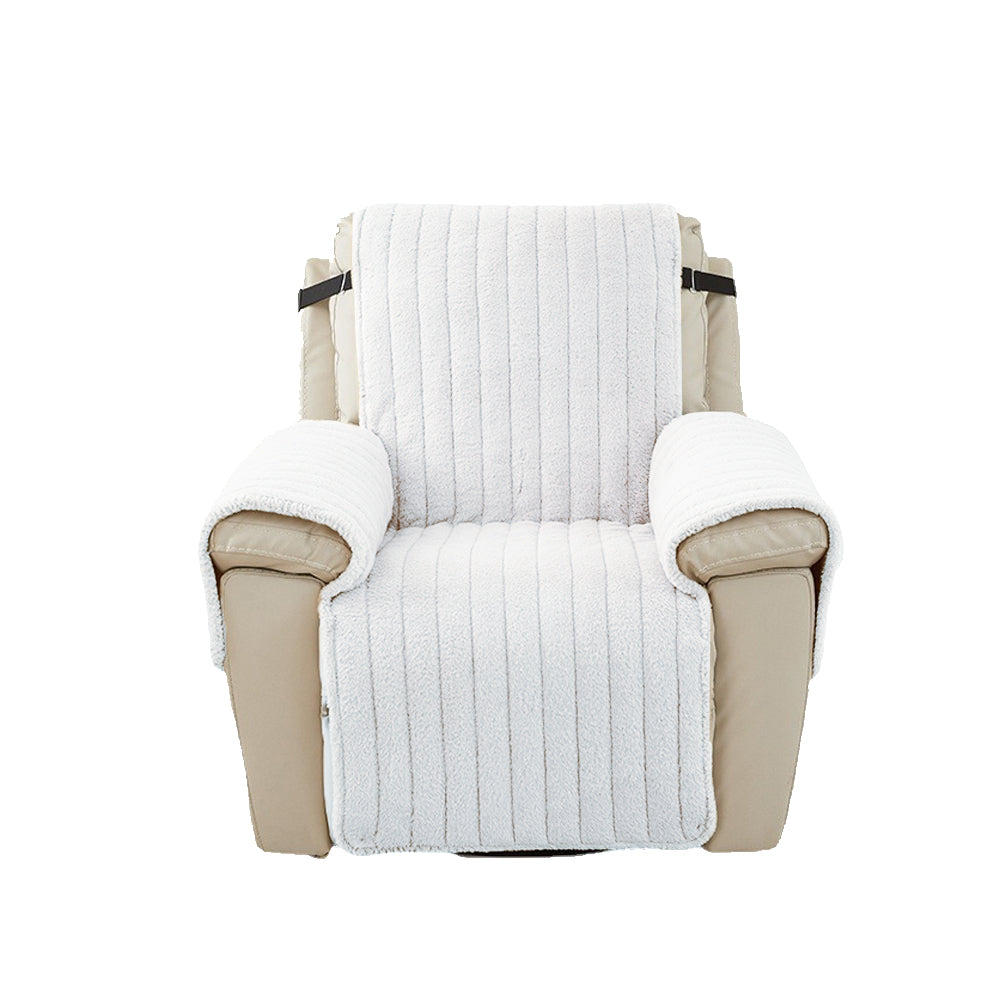 T-Shaped Plush Anti-Slip Recliner Slipcover