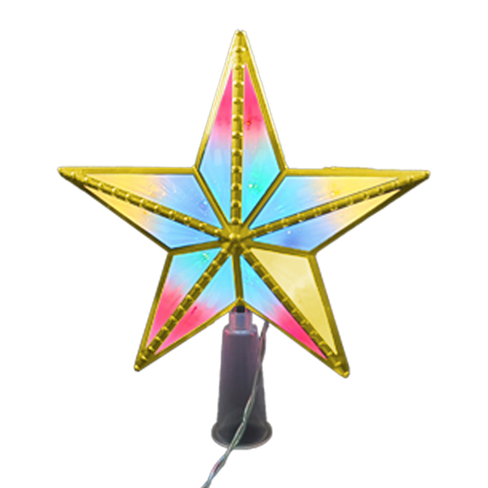 Led Pentagram Christmas Tree Top Light