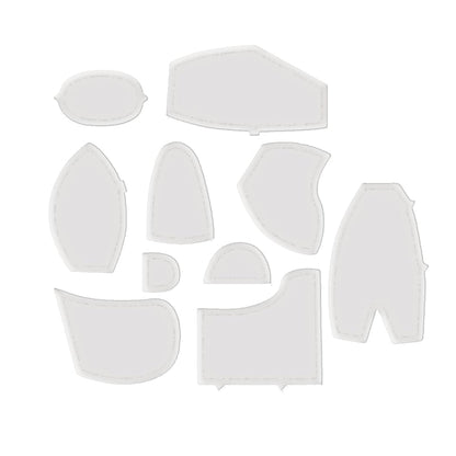10Pcs Memory Bear Sewing Patterns Template Ruler Set