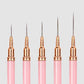 5PCS Nail Art Liner Brushes Set Nail Tools For Long Lines Thin Details Fine Drawing