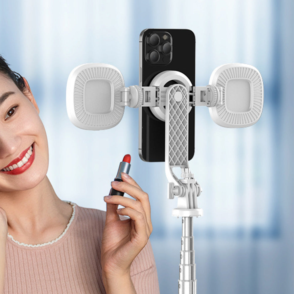 Phone Tripod Potable Selfie Stick With Wireless Detachable Remote Control And Fill Light