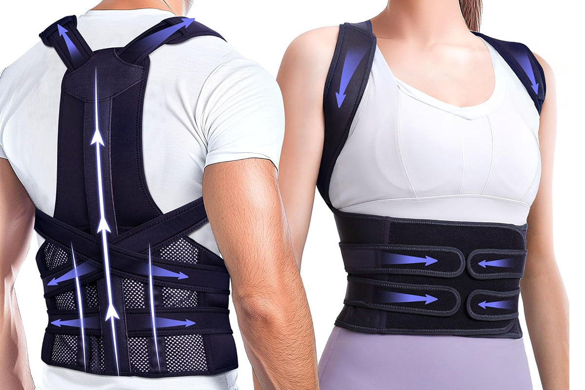 Posture Corrector Back Brace Adjustable Straightener for Improving Back Posture-Black