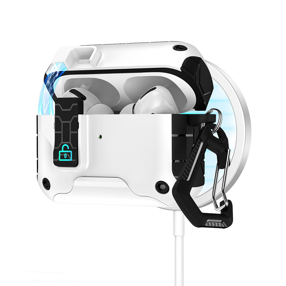 Rugged Protective Case for Airpods Pro 3 with Carabiner Clip and Kickstand