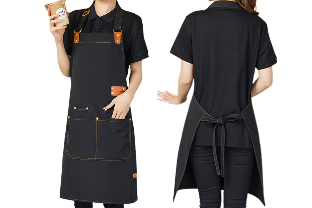 Waterproof Kitchen Apron Oil Resistant Chef Apron with Adjustable Neck