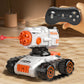 4WD Off-Roader 360-Degree Rotating Remote Control Tank Toy with Soft Bullets Shooting Cannon