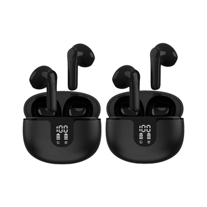 2Pcs Wireless Bluetooth Sport Headphones Touch Control with LED Display