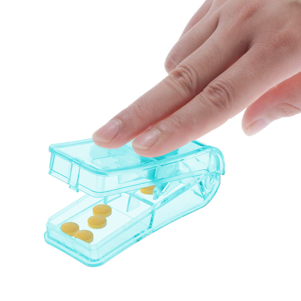 3Pcs Portable Pill Cutter Tablet Vitamin Splitter Divider Grinder Travel Medicine Storage Box