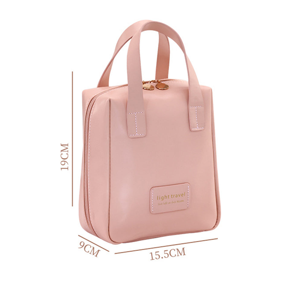 PU Leather Travel Cosmetic Bag with Handle