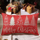 Merry Christmas Throw Pillowcase Rectangle Lumbar Winter Holiday Cushion Cover