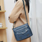 Retro Multi Pockets Crossbody Bag PU Leather Crossbody Shoulder Bag for Women