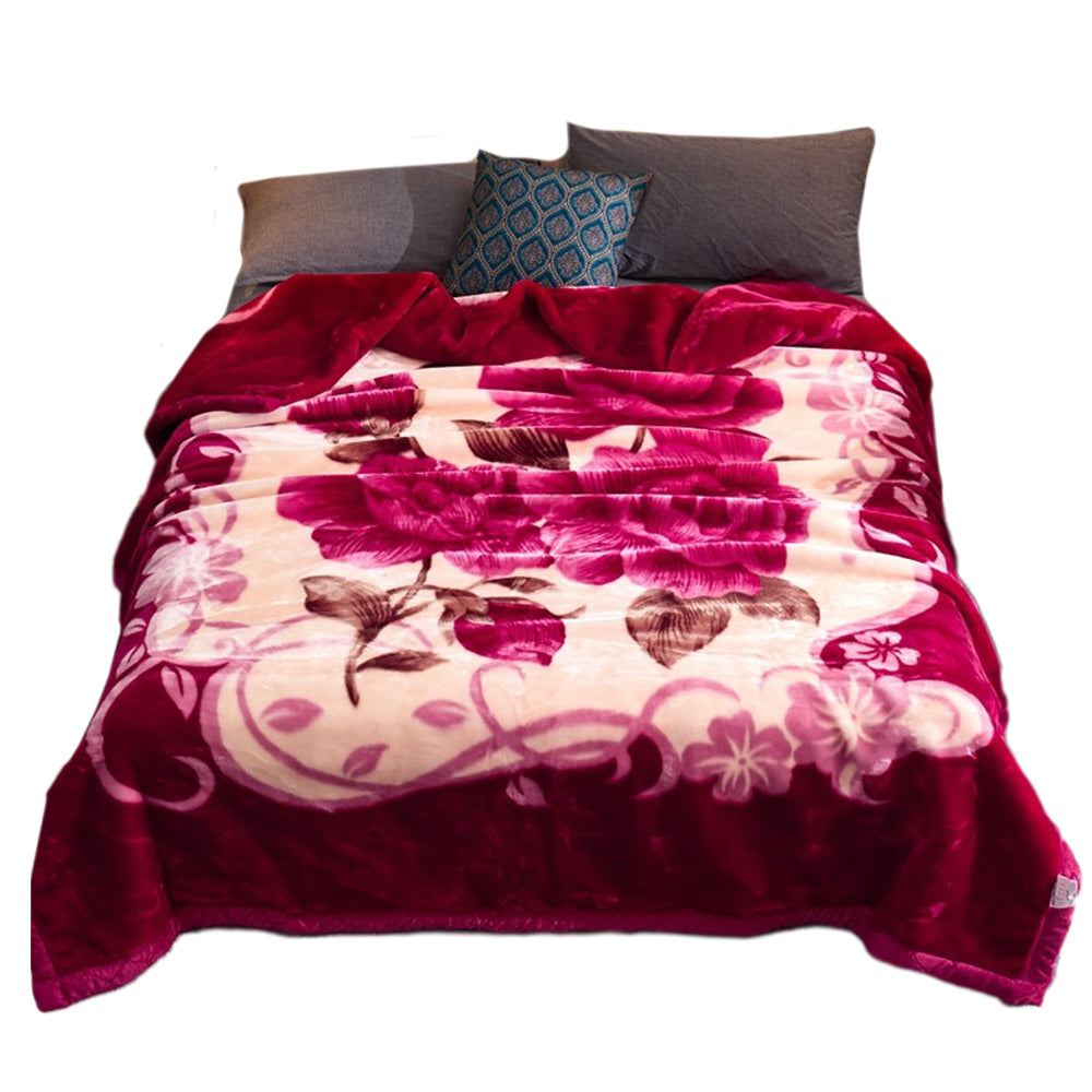 Double Layer Winter Warm Soft Raschel Blanket