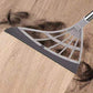 3Pcs Set of Plastic Broom with Foldable Standing Dustpan and Scraper Broom
