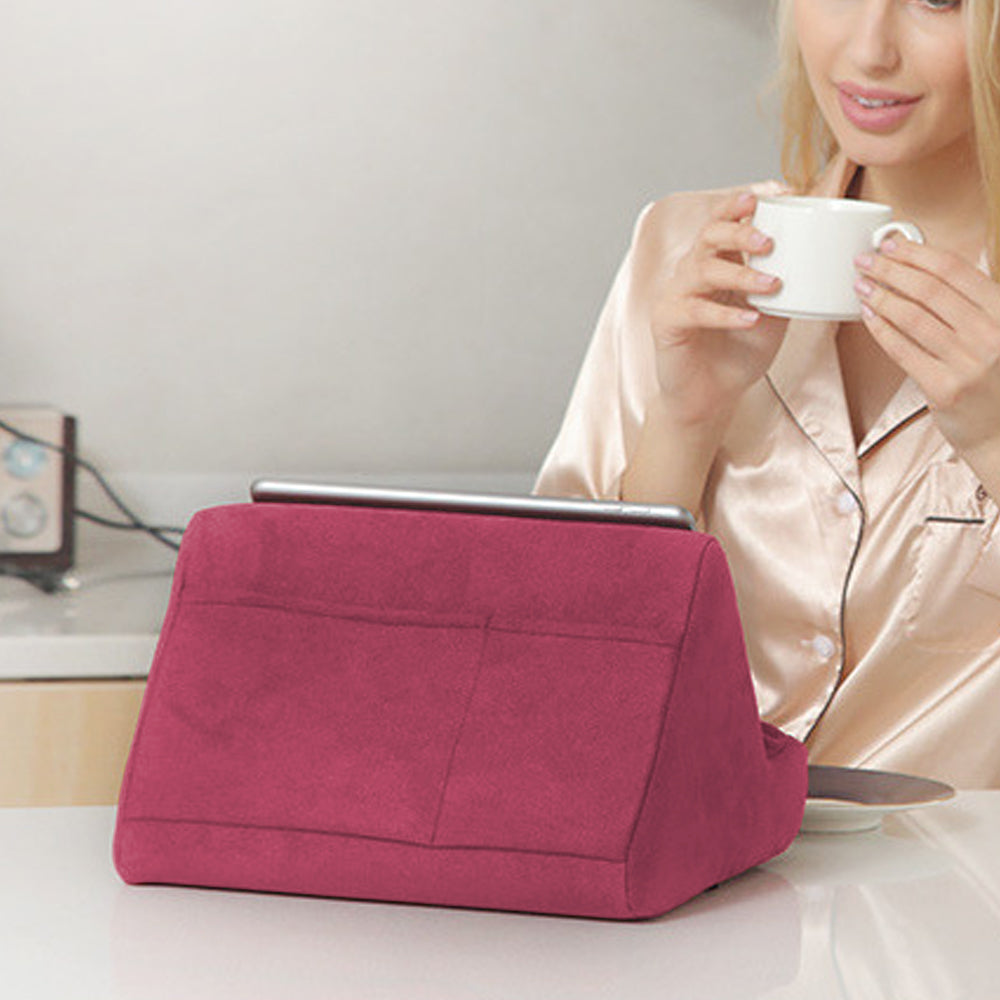 Multi-Angle Tablet Holder Compatible with iPads Lazy Holder Stand for Bed and Desk with 2 Pockets
