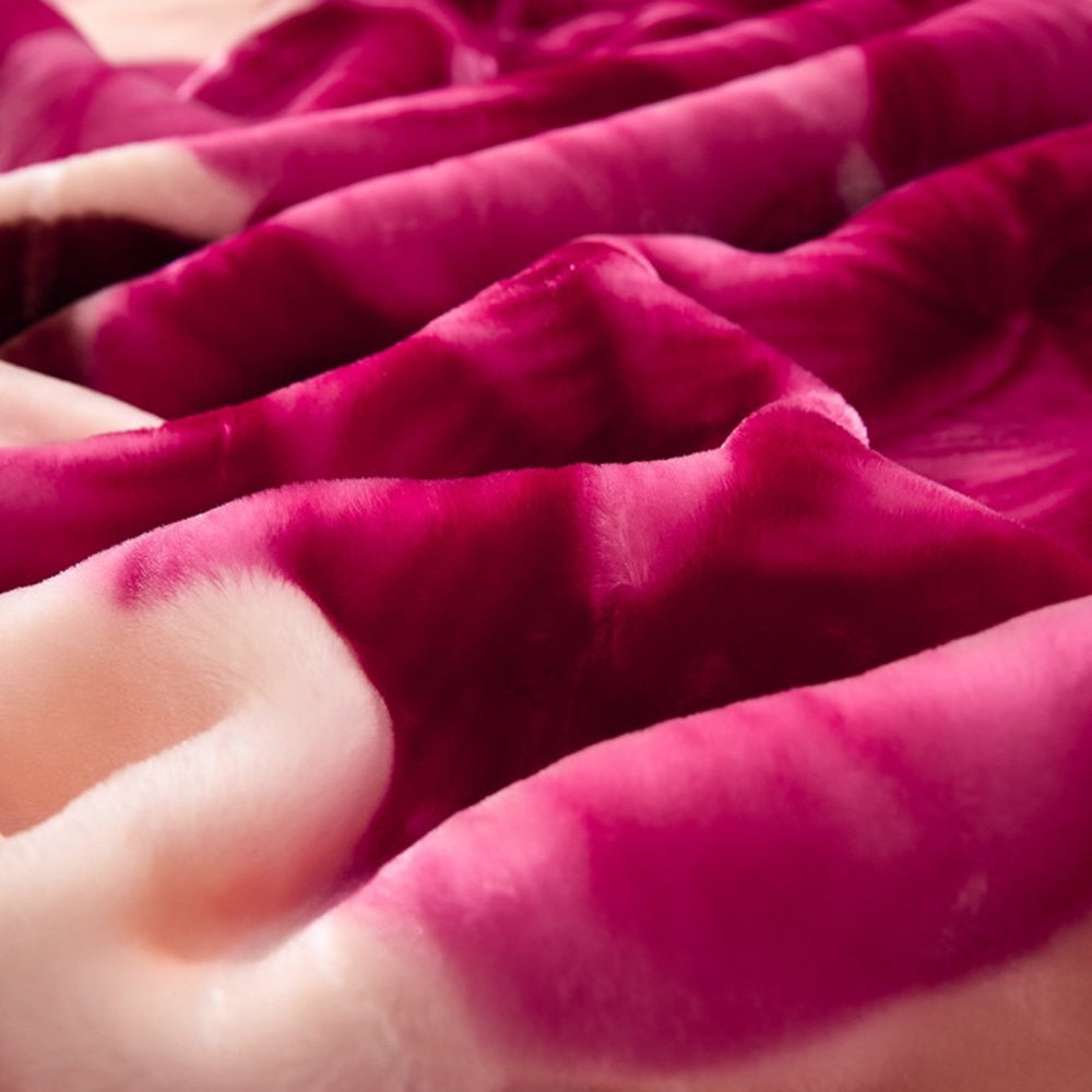 Double Layer Winter Warm Soft Raschel Blanket