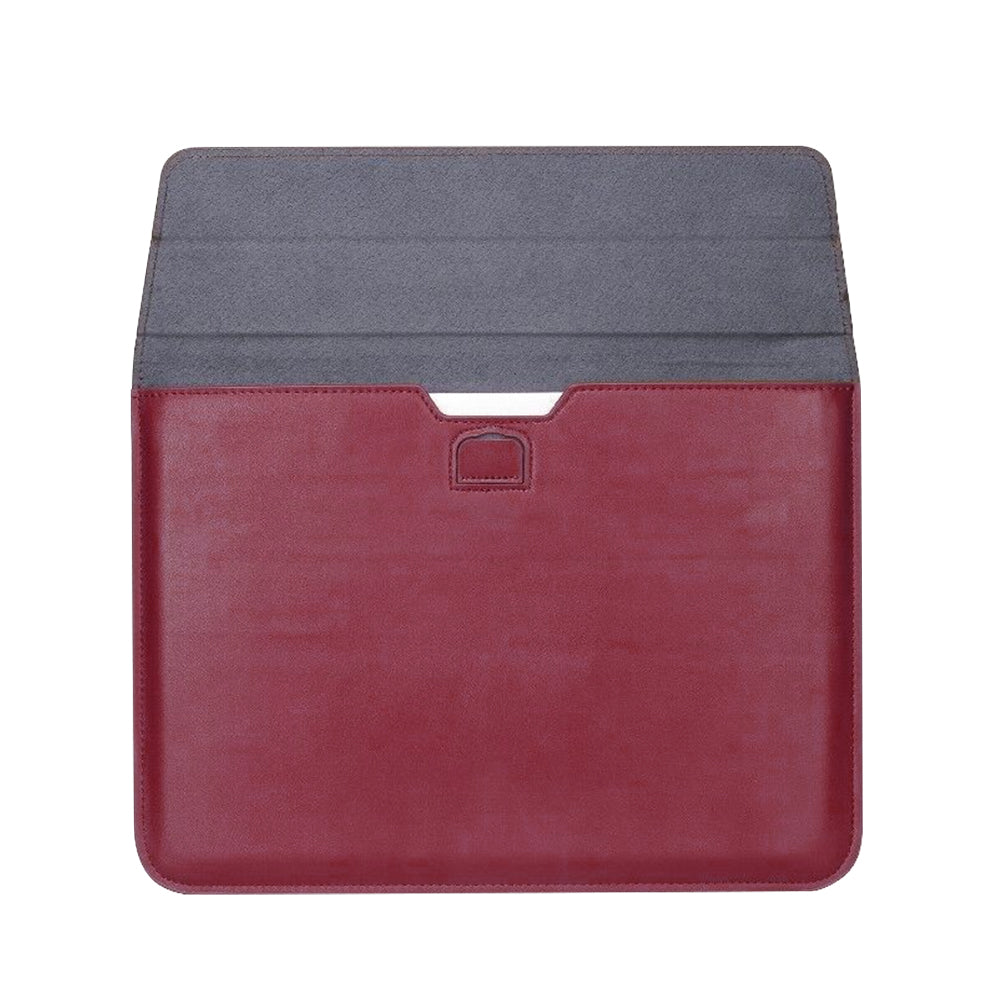 2Pcs PU Leather Sleeve Case Laptop Bag with Stand for Macbook 11 13 15 inches
