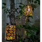 Leaves Solar Powered Lanterns Hanging Garden Lights Warm White Hollow Out Lamp