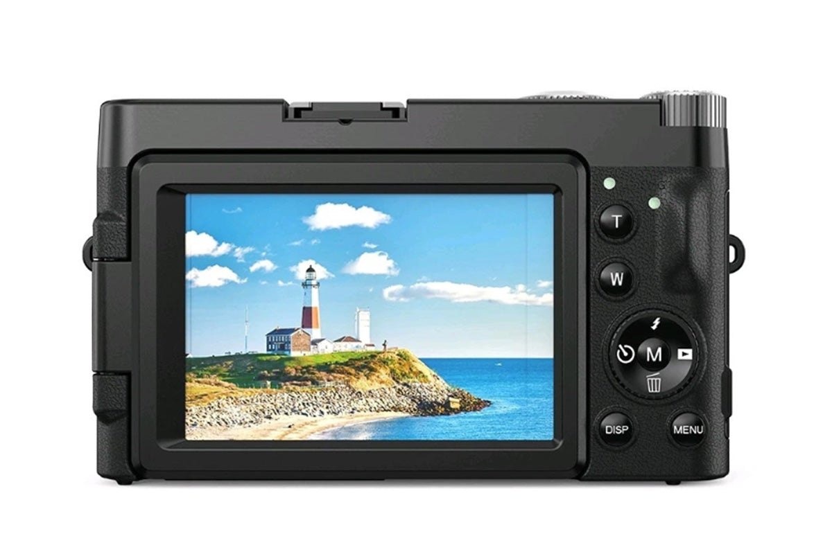 4K Digital Camera 180 Degree Flip Screen 16X Zoom 48MP Autofocus for Outdoor Photography
