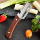 Multi-Functional Vegetable Peeler Stainless Steel Blade with Wooden Handle and Bottle Opener