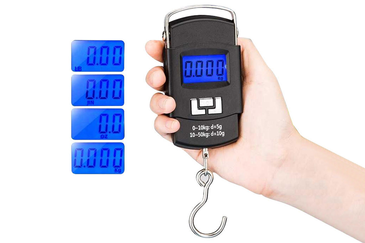 Portable LCD Digital Fishing Scale With Handle Hanging Weighing Scale Fishing Gear