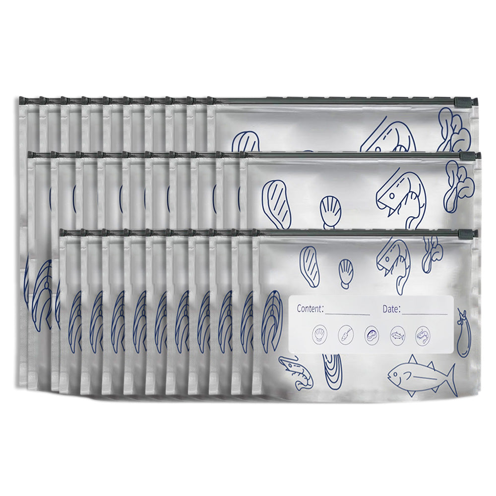 30 Pack Reusable Aluminum Foil Freezer Bags