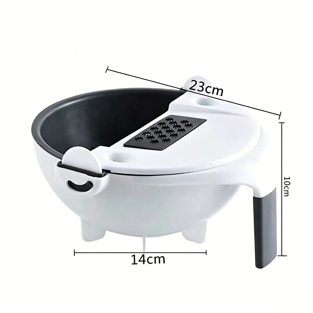 Multi Function Vegetable Cutter and Colander for Slicing Shredding Grating