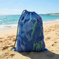 4 Pcs Large Mesh Gear Bag Drawstring Swim Storage Backpack Set