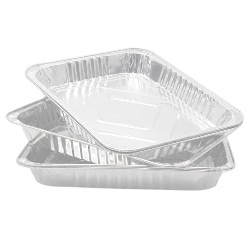 10Pcs Disposable Aluminum Foil Pans With Lids Steam Table Bakeware