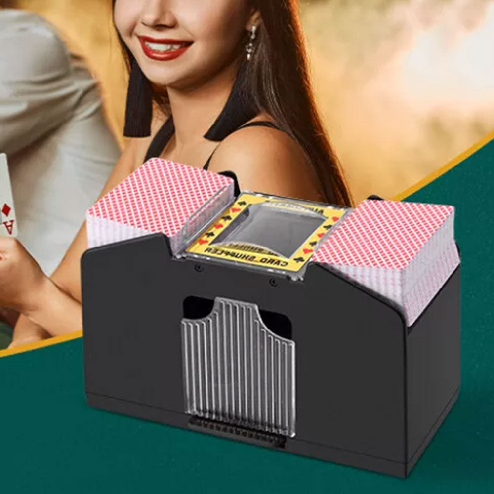 4-Deck Automatic Card Shuffler USB Card Shuffling Machine For Poker Card Games