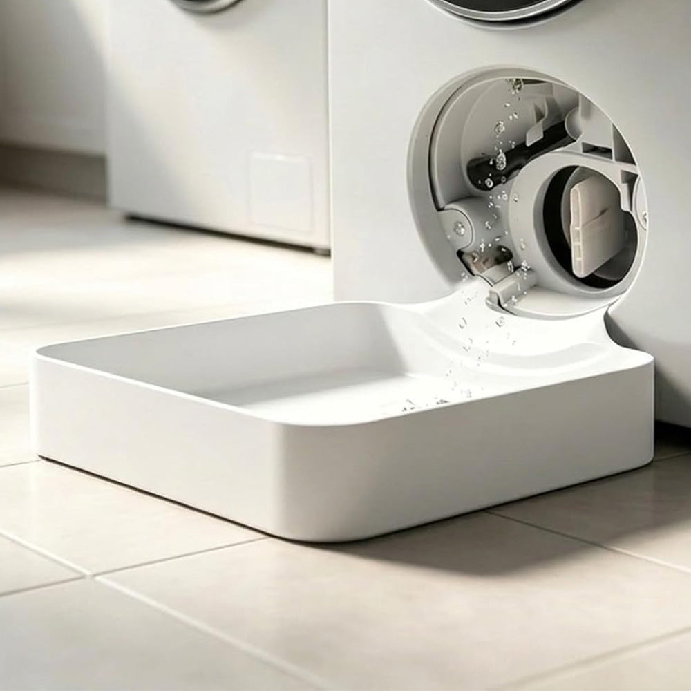 Raised Edge Washing Machine Drain Pan Set for Samsung LG Bosch Siemens