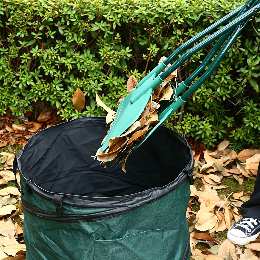 Stainless Steel Wide Leaf Grabber Rake for Garden Lawn and Park