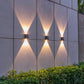Solar Wall Light Up and Down Outdoor Water Resistant Landscape Light Fence Yard Lamp