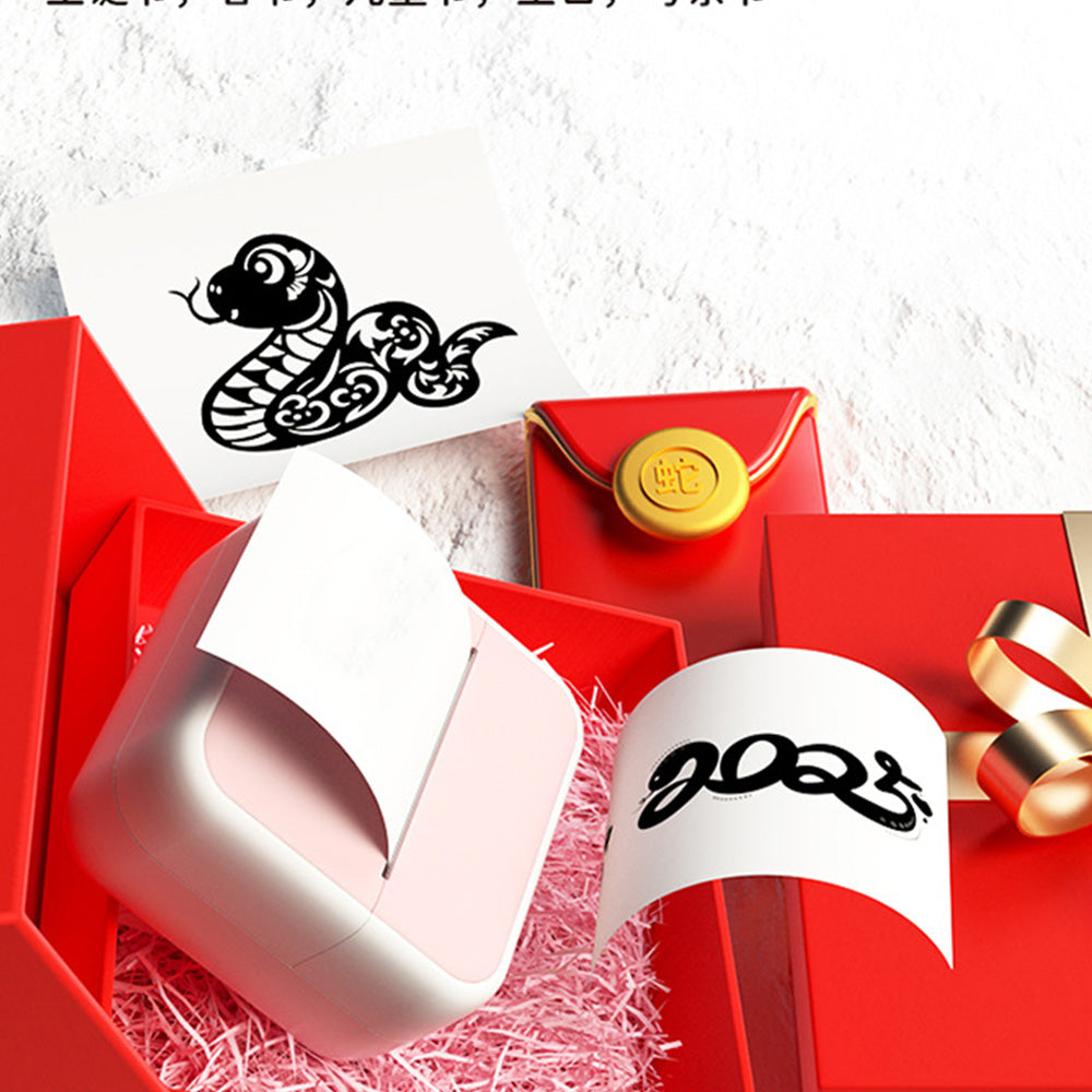 Mini Sticker Printer Portable Bluetooth Thermal Printer for Photo Notes Gift