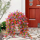 2Pcs Artificial Flowers Outdoor Hanging Faux Floral Decor for Planter Basket Window Box