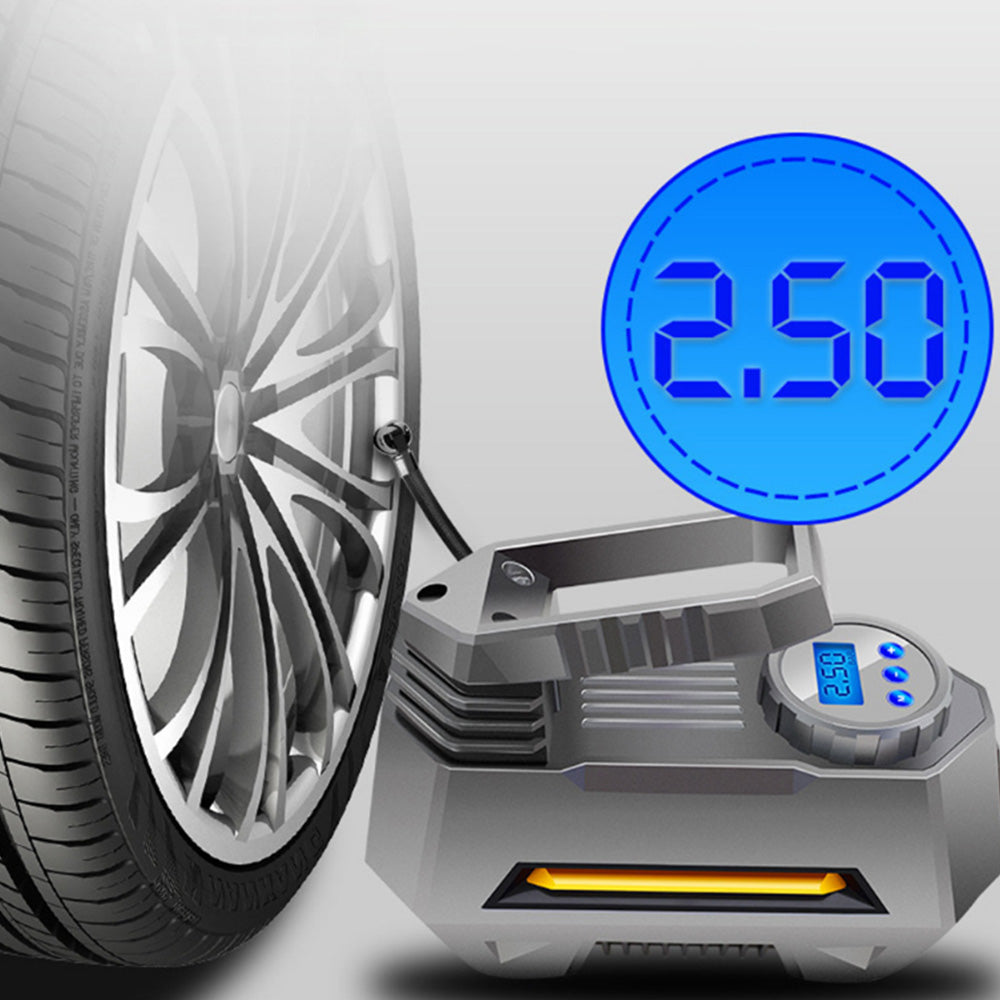 Air Compressor Tire Inflator 12V DC Digital Tire Pump Auto Pump with Digital Pressure Gauge Flashlight