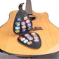 Guitar Picks Holder Case with 22 Picks PU Leather Guitar Plectrums Storage Pouch