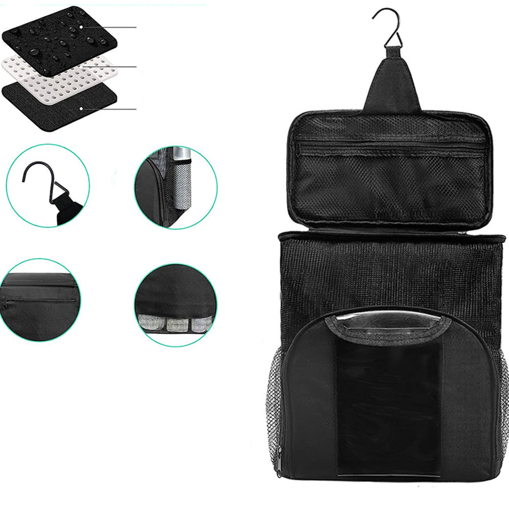 Portable Hanging Shower Tote Bags with Hook for Travel
