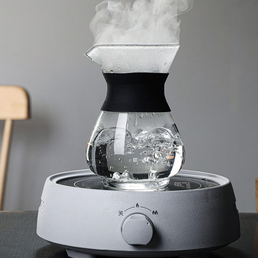 Pour Over Coffee Maker Borosilicate Glass Carafe with Reusable Stainless Steel Filter