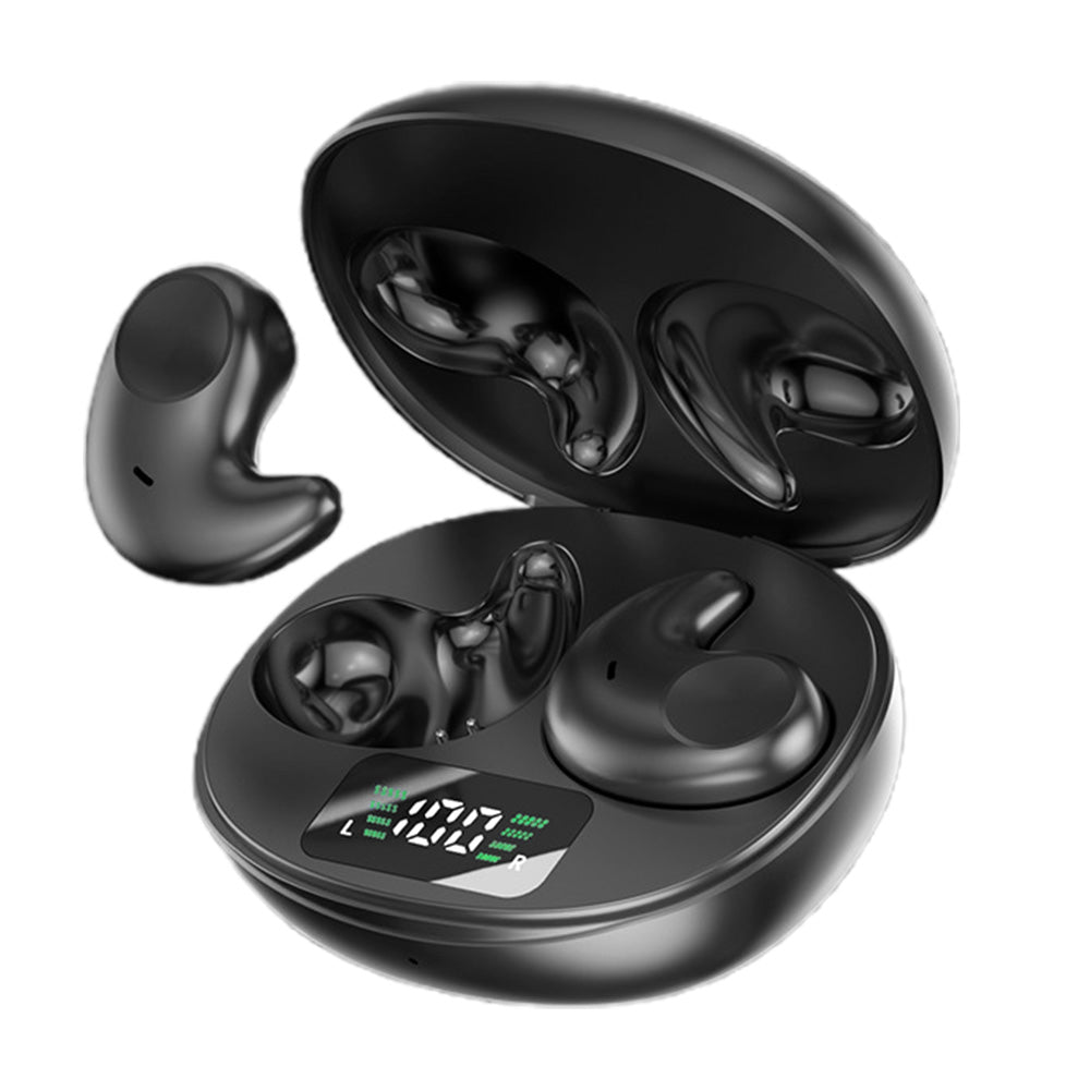 Open-Ear Bluetooth Headphones with Charging Case and Noise-Canceling Microphone