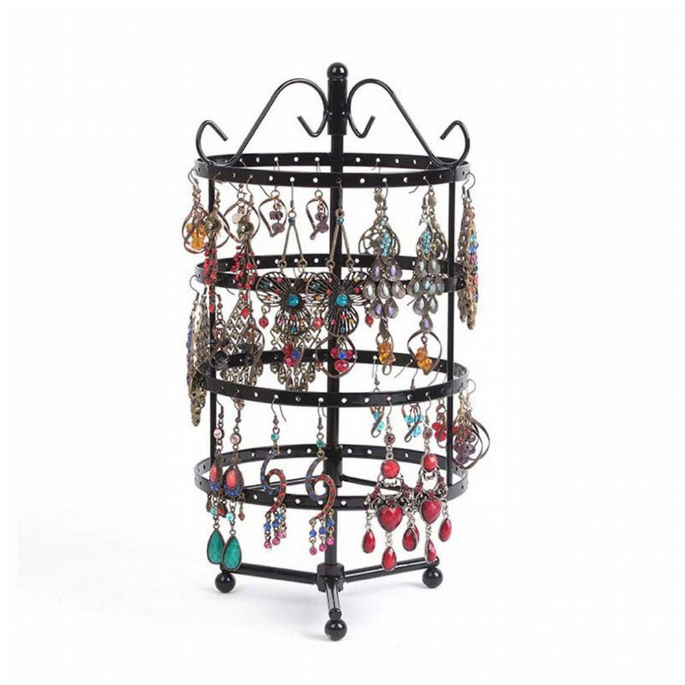 4-Tier Rotating 144 Holes Earring Display Hanging Rack