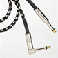 3m Guitar Cable 6.35mm Right Angle to Straight Instrument Cord for Bass Amp