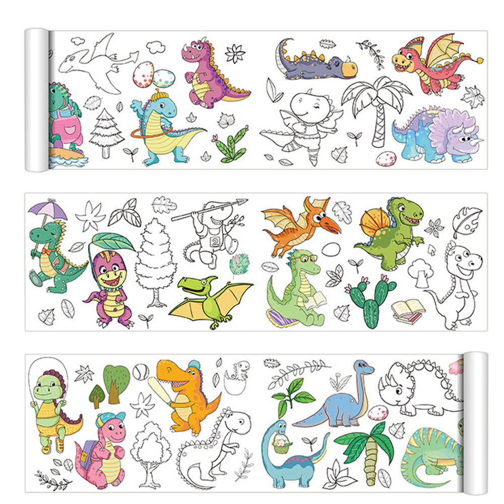 4 Large Coloring Paper Scroll Rolls Drawing Set 30x300cm for Little Ones