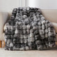 Bubble Tie Dye Throw Blanket Soft Cozy Microfiber Lightweight Warm for Couch-Dark Grey