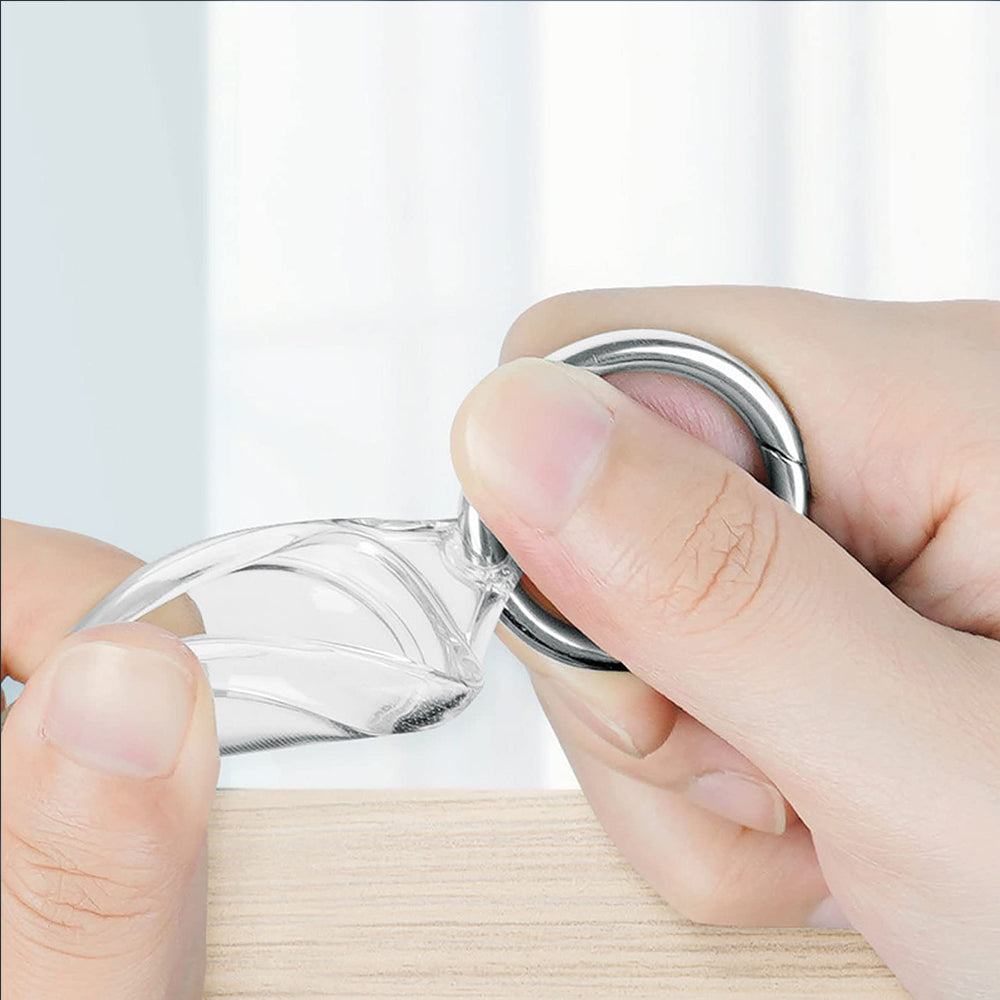 4-Pack Airtag Protective Case with Key Ring Transparent TPU Cover for Apple Airtags