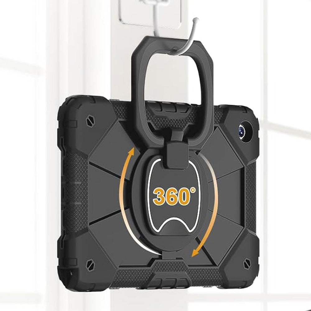 360 Degree Case for Samsung Galaxy Tab A11 Plus A9 Plus with Shoulder Strap-Black